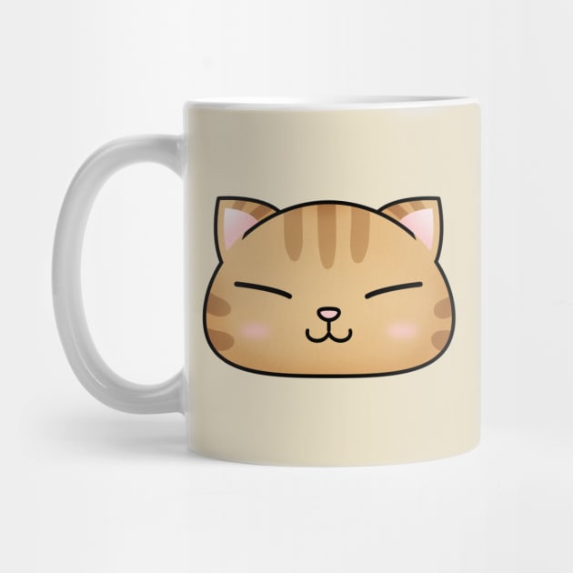 Cute Orange Cat Face by Takeda_Art